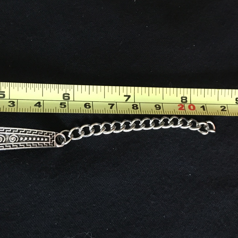 Faux White Turquoise Silver Tone Bracelet - Picture 9 of 9